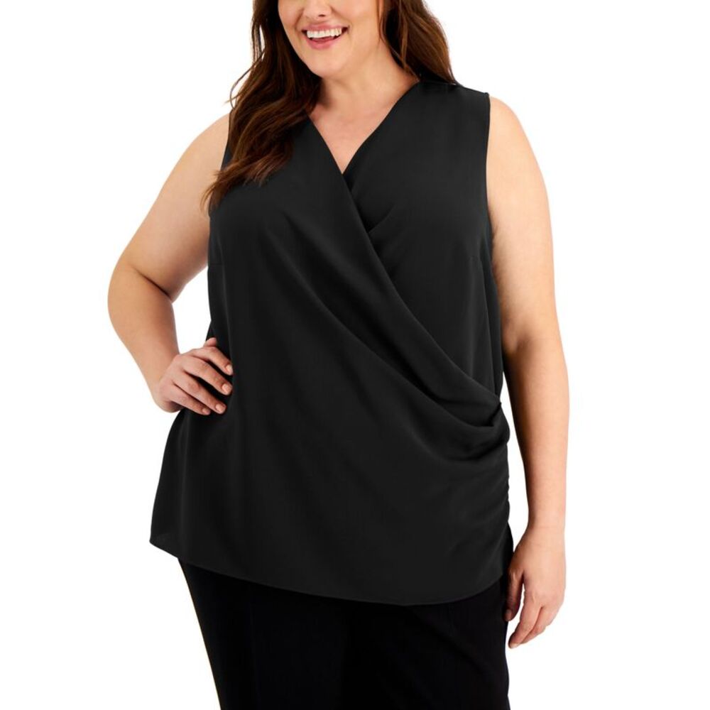 Alfani Plus Size Cross Front Top
